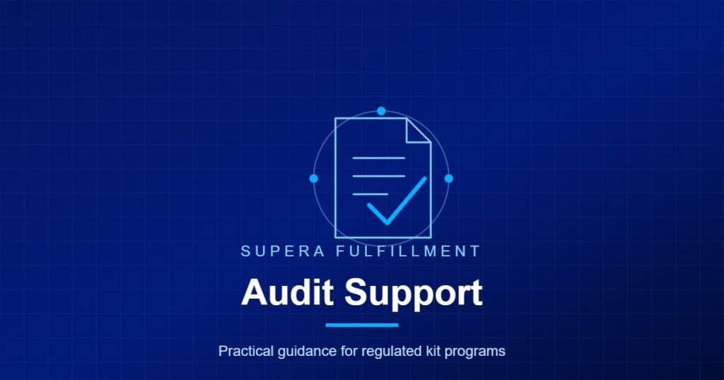 Supera Fulfillment card: Audit Support, practical guidance for regulated kit programs