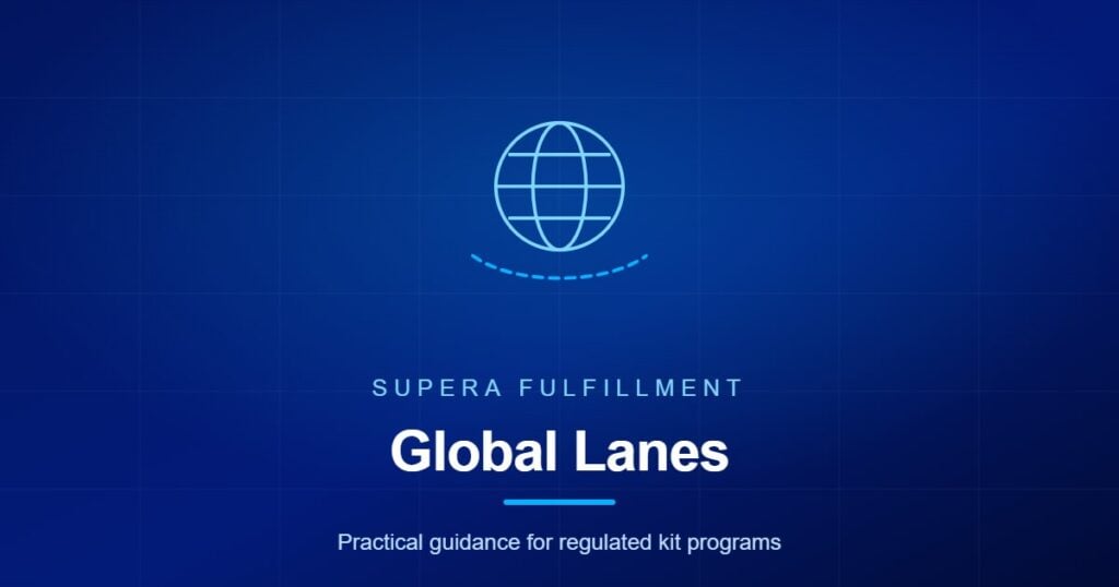 Supera Fulfillment article graphic for international specimen shipping lanes
