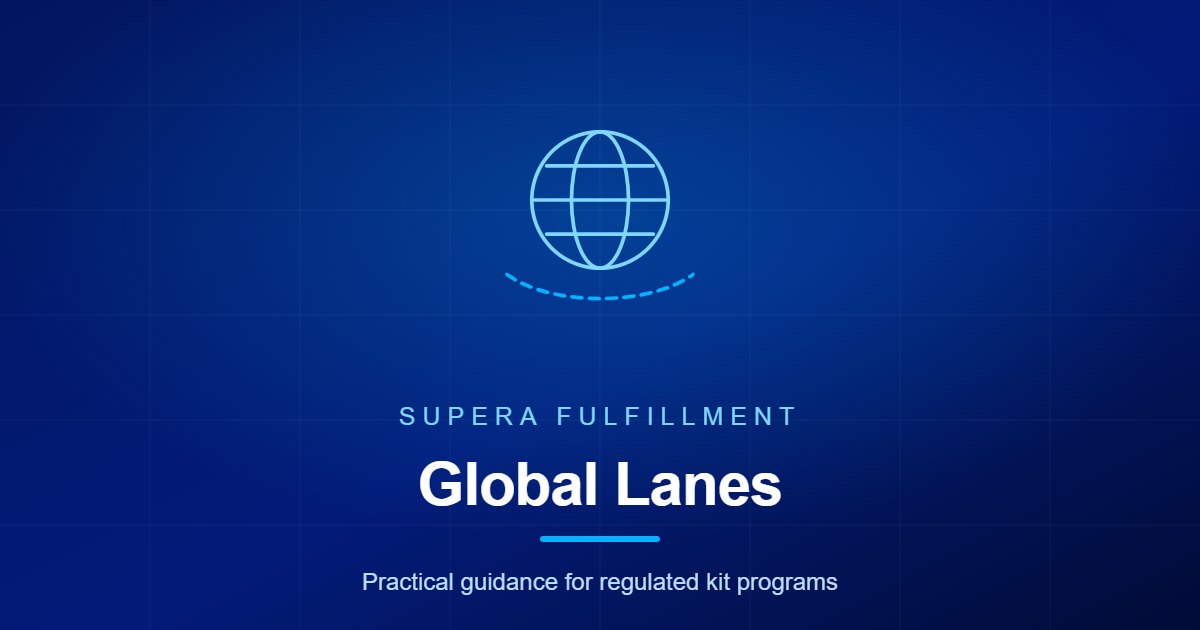 Supera Fulfillment article graphic for international specimen shipping lanes