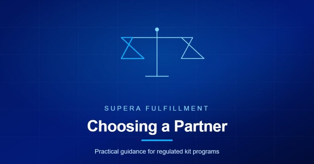 Supera Fulfillment article graphic for choosing a kit fulfillment partner