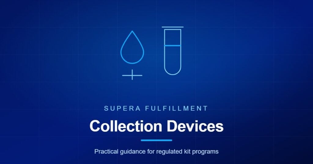 Supera Fulfillment article graphic for blood collection device selection