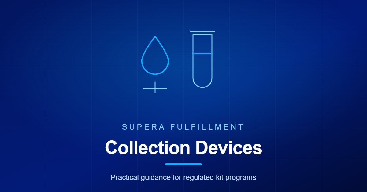 Supera Fulfillment article graphic for blood collection device selection