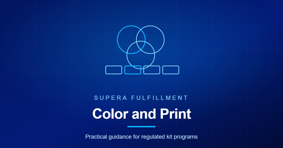Supera Fulfillment article graphic for packaging color and print